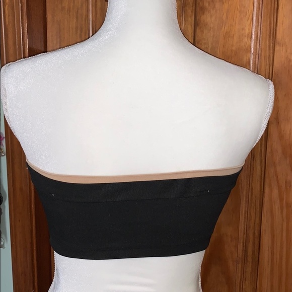 L black tan reversible bandeau stretchy bra - Picture 3 of 7